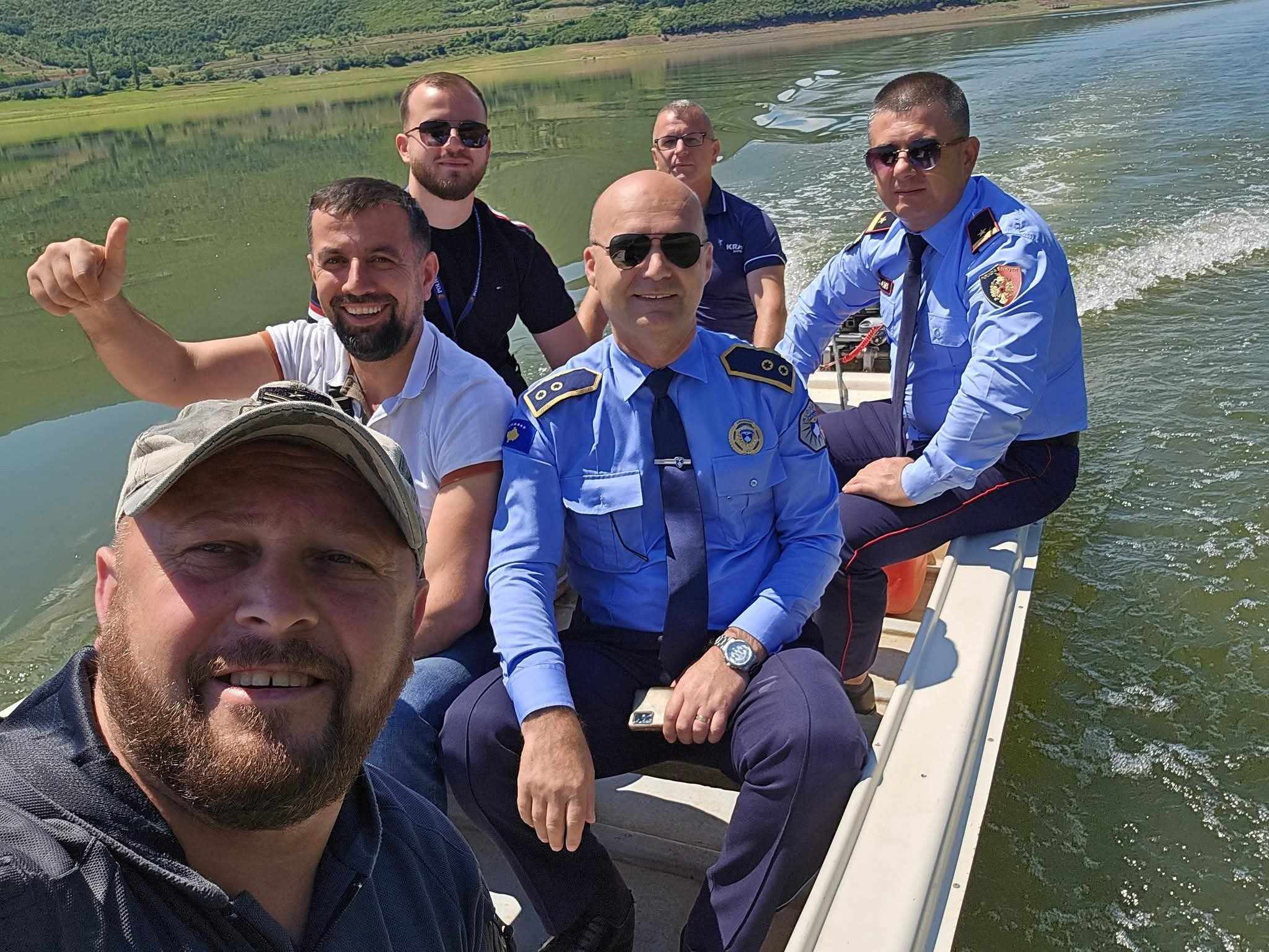 Police with the team